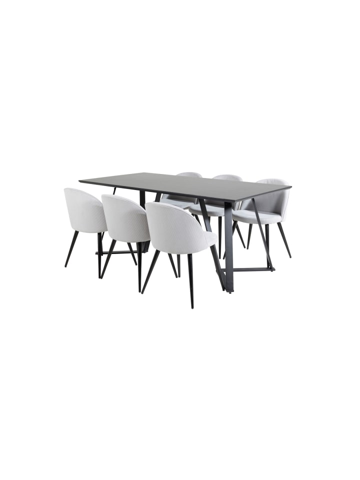 ebuy24 Essgruppe Marina 23 (7-teilig) Grau 90 x 180 cm günstig kaufen onesize