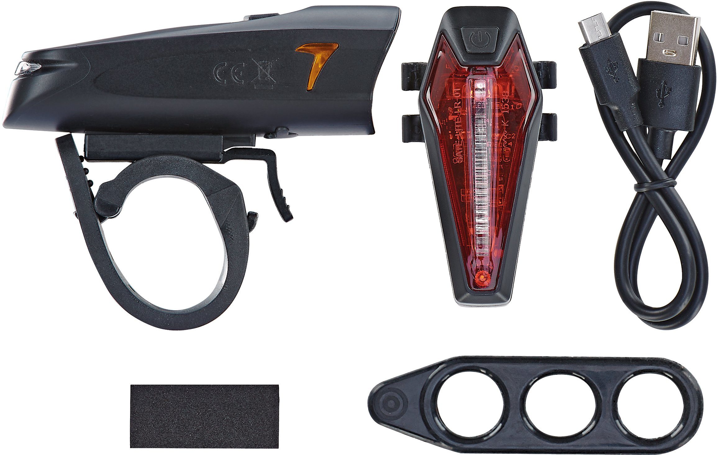 Prophete Fahrradbeleuchtung LED Akku Beleuchtungs-Set