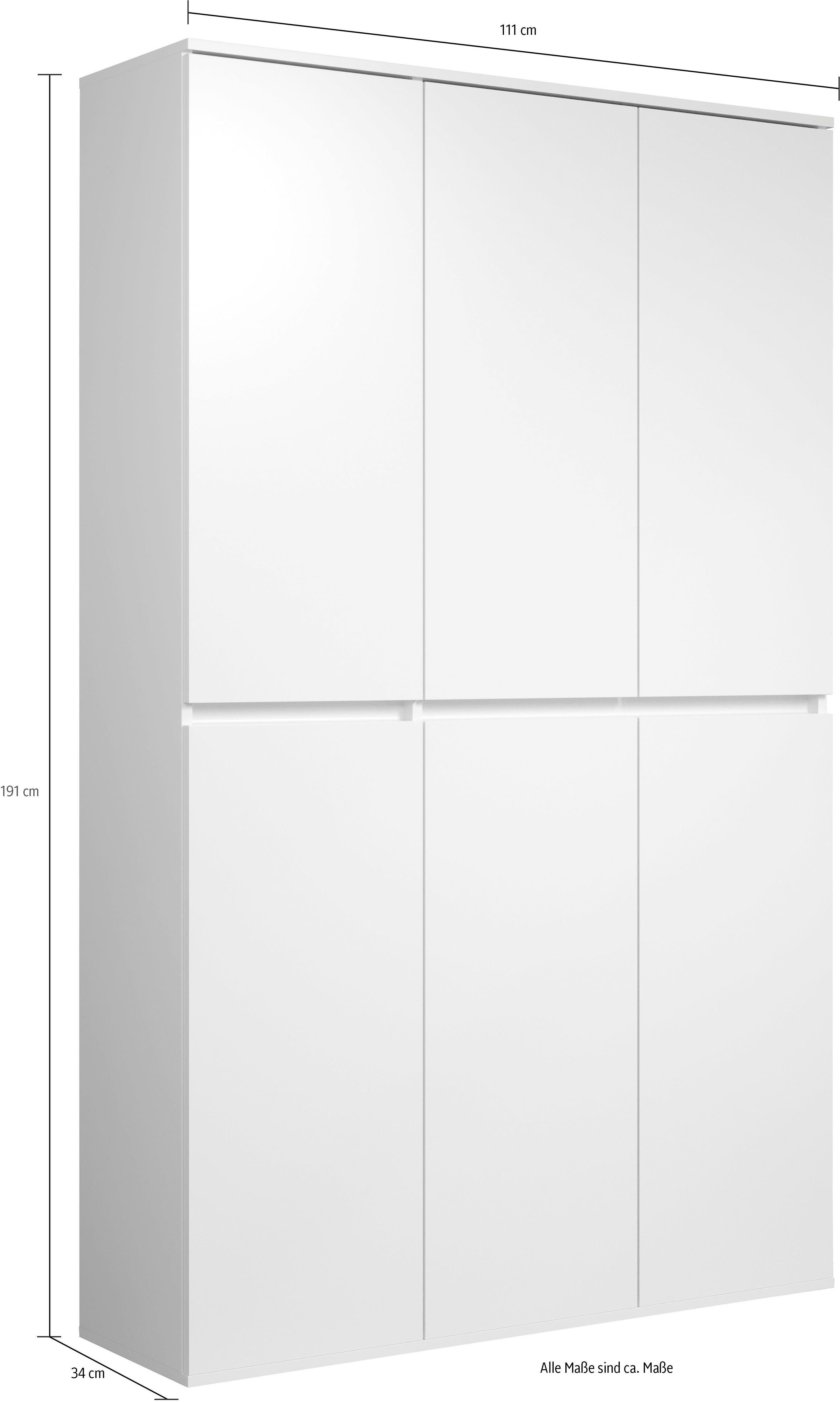 INOSIGN Mehrzweckschrank Novara weiß, B/H/T ca.: 111/191/34 cm