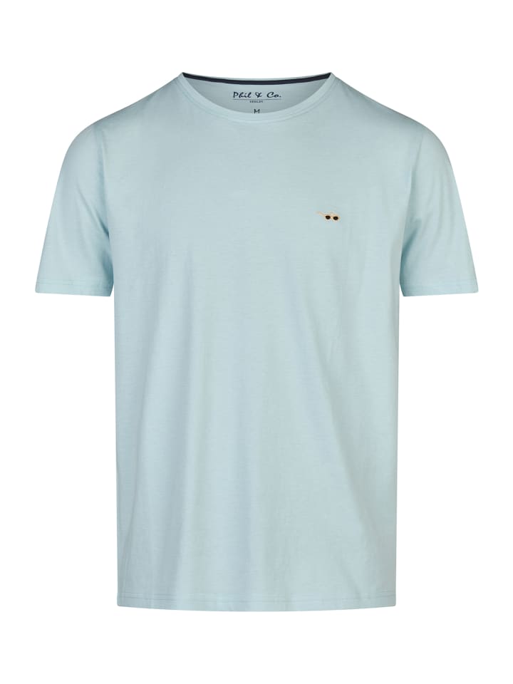 Phil & Co. Berlin  Pyjama Shorty in hellblau-marine günstig kaufen