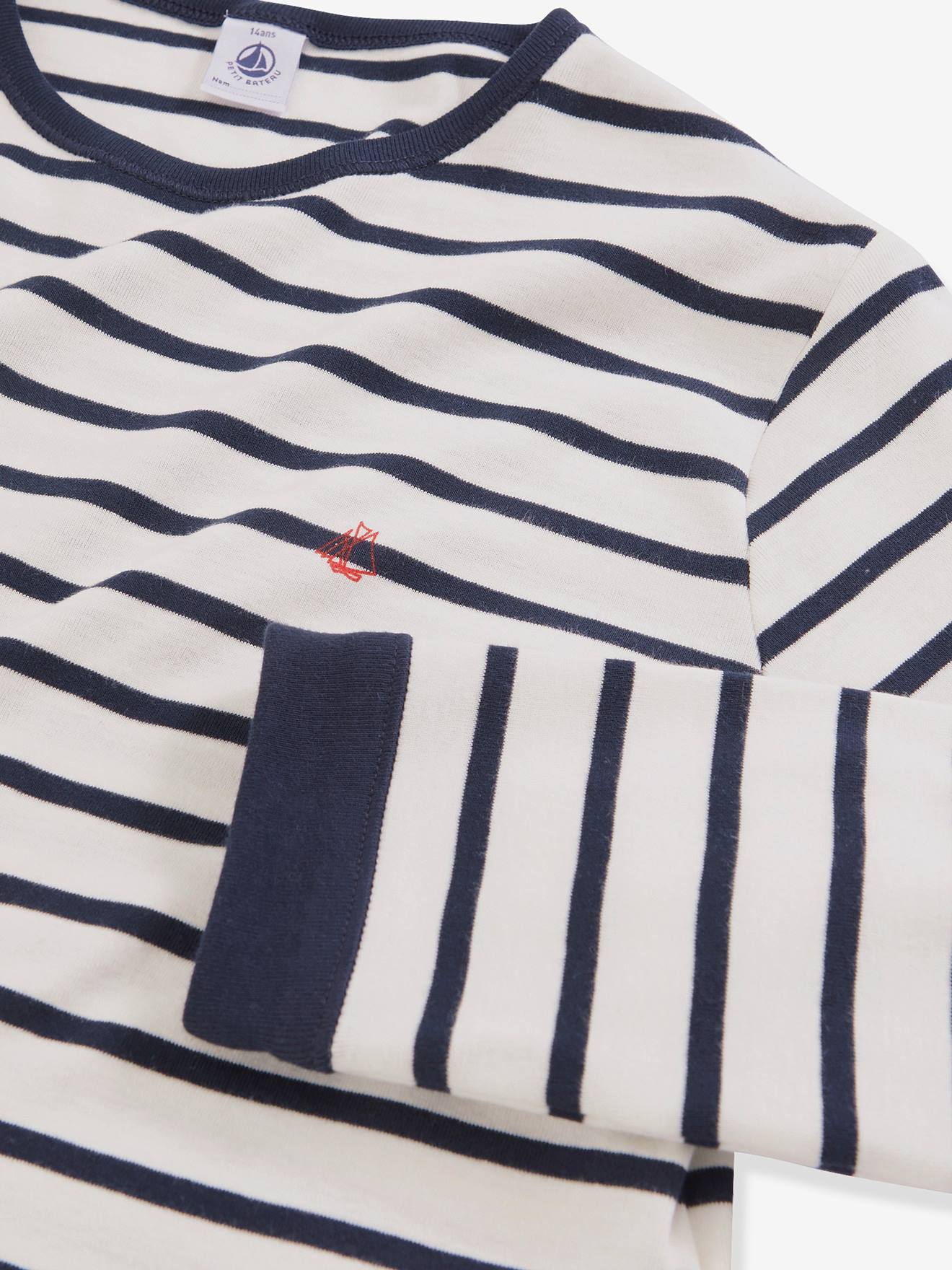 Pyjama marinière garçon PETIT BATEAU écru