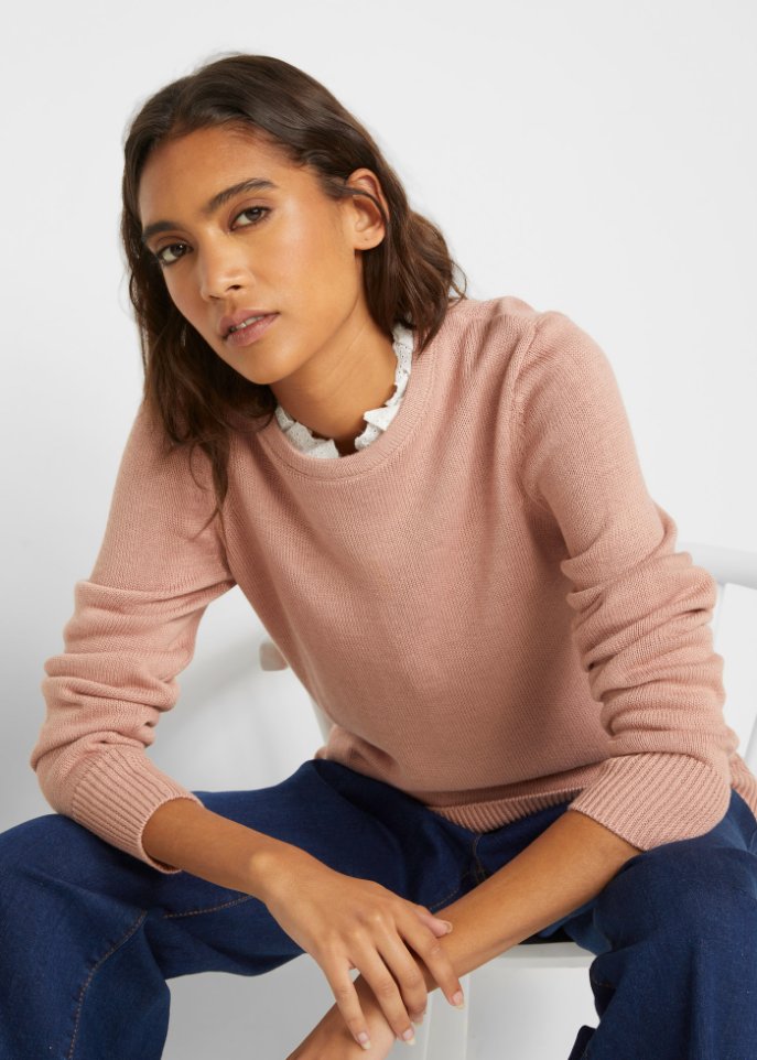 Pullover mit Bluseneinsatz
