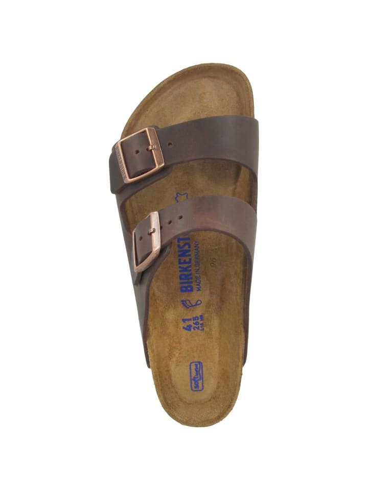Birkenstock Sandale Arizona SFB geöltes Nubukleder Weichbettung normal in braun günstig kaufen