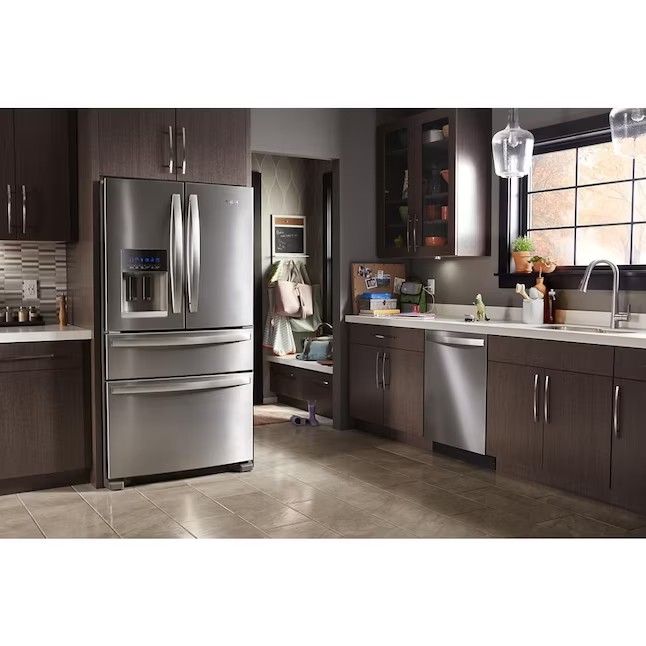 Whirlpool 24.5-cu ft 4-Door French Door Refrigerator with Ice Maker (Fingerprint Resistant Stainless Steel) ENERGY STAR