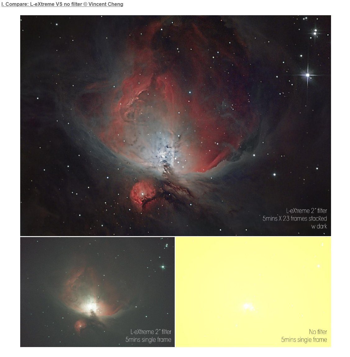EXPLORE SCIENTIFIC Teleskop OPTOLONG 2'' L-eXtreme Deep-Sky Light Pollution Filter