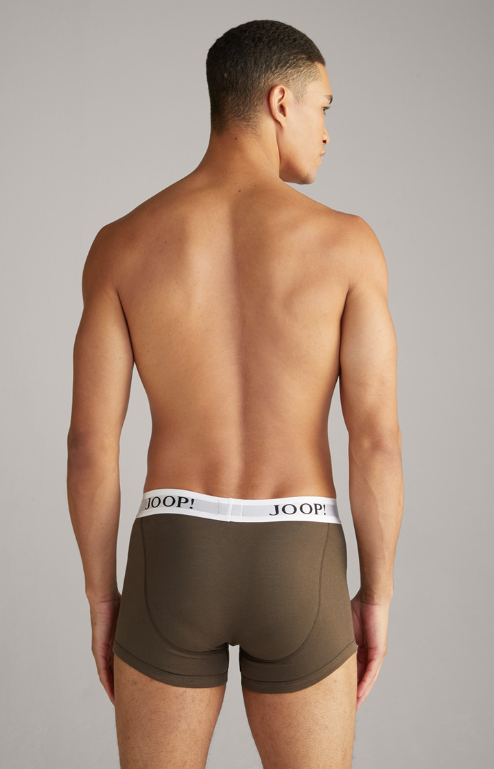 3er-Pack Fine Cotton Stretch Boxer in Dunkelblau/Bordeaux/Oliv