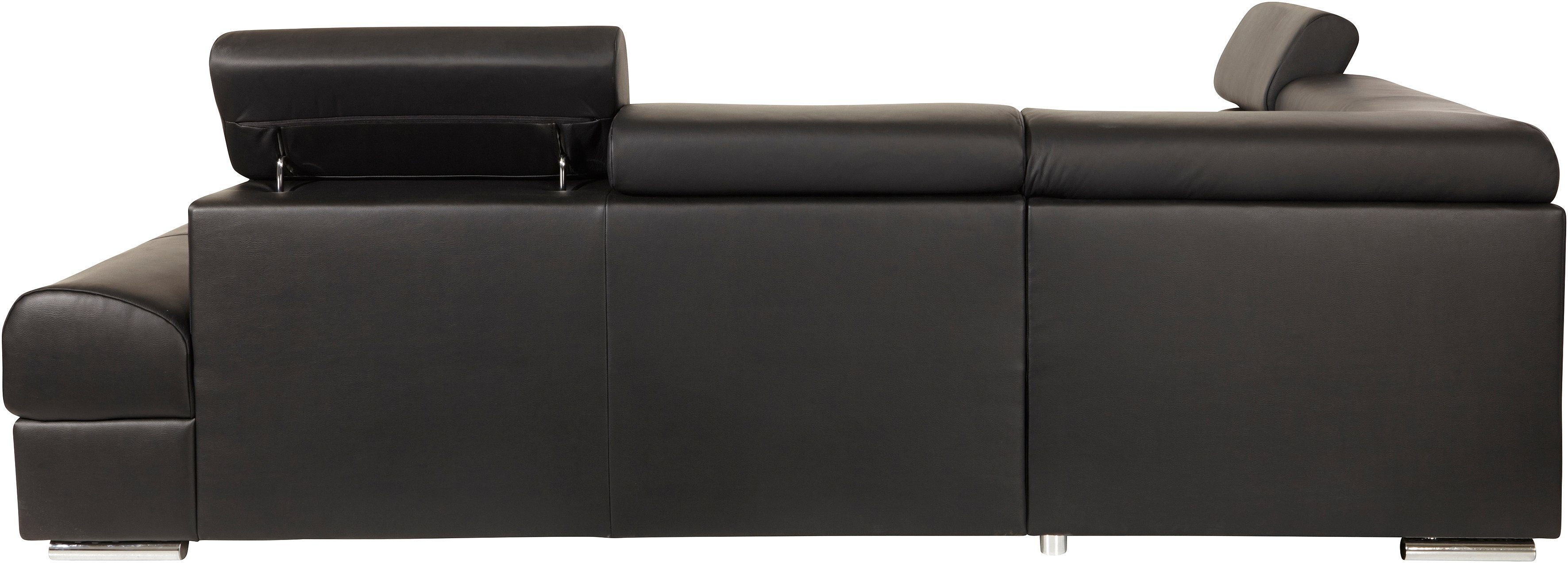sit&more Ecksofa Broadway, mit verstellbaren Kopfteilen, wahlweise mit Bettfunktion