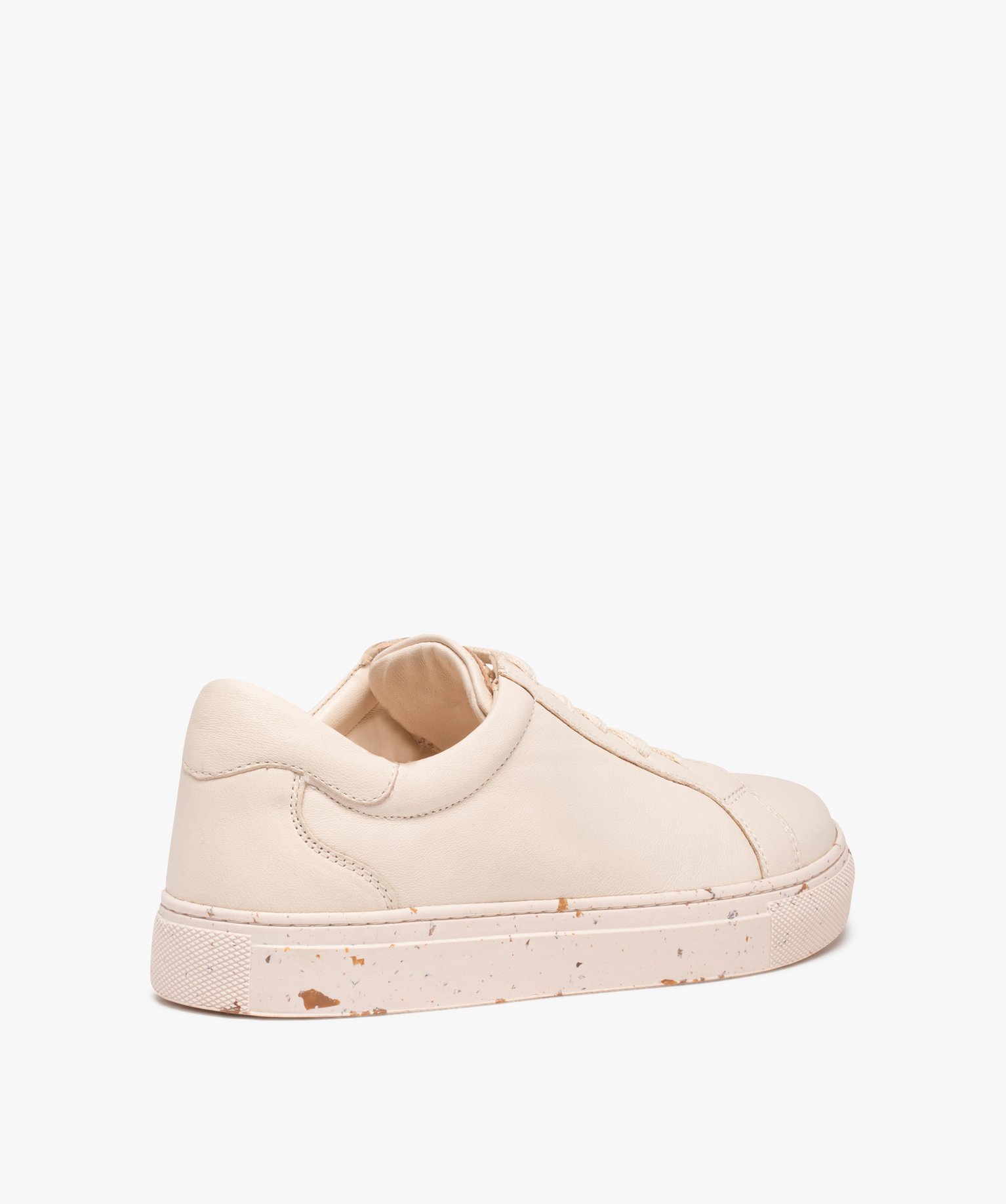 Baskets femme unies dessus et intérieur cuir - Organicraft beige | GEMO