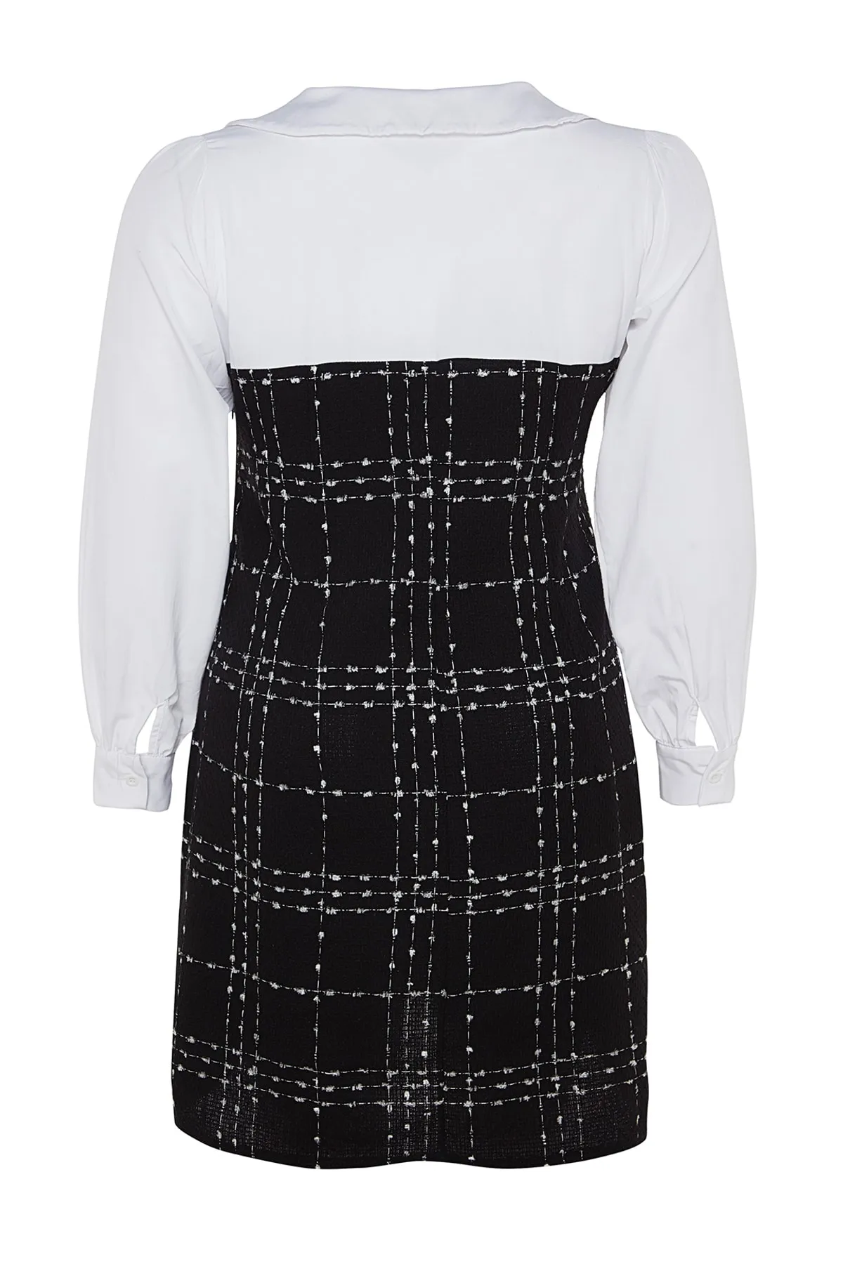 Trendyol Curve  Schwarzes Tweedkleid