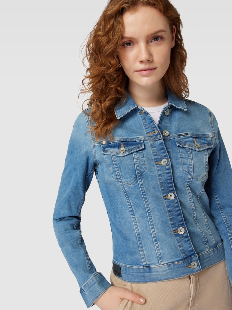 Jeansjacke mit Brusttaschen Modell 'SOFIA' in hellblau