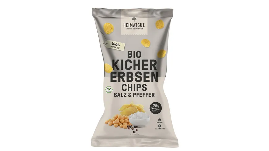 Heimatgut BIO Kichererbsen Chips Salz & Pfeffer 75 g