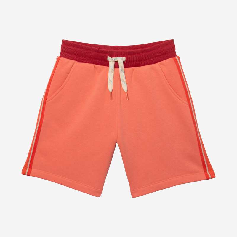 Bermuda garçon rayures côtés abricot orange Catimini