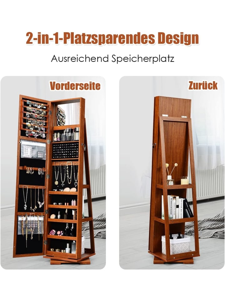 COSTWAY Schmuckaufbewahrung in Braun günstig kaufen onesize
