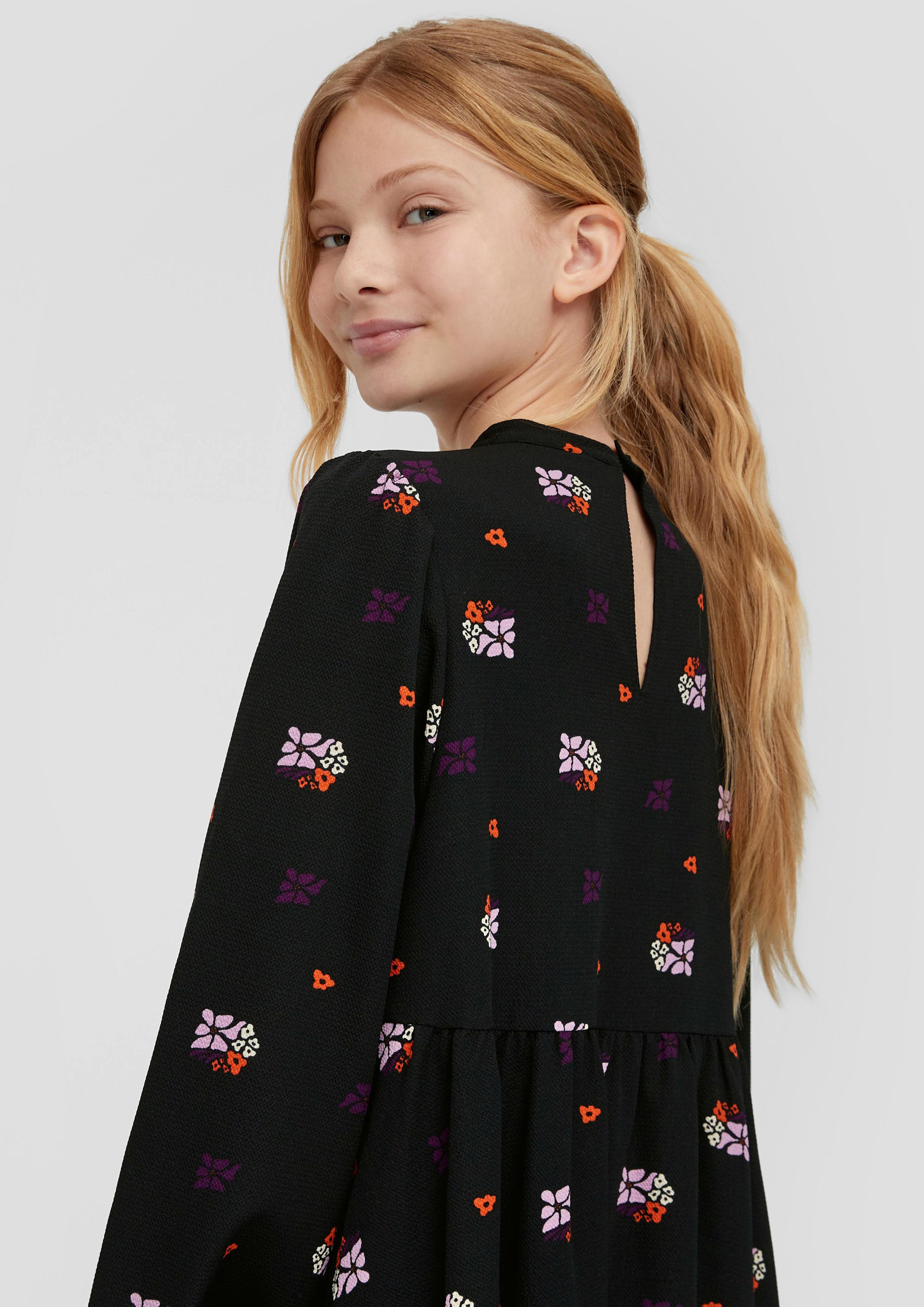 Crêpe-Kleid mit Raffung  2134012-99A1