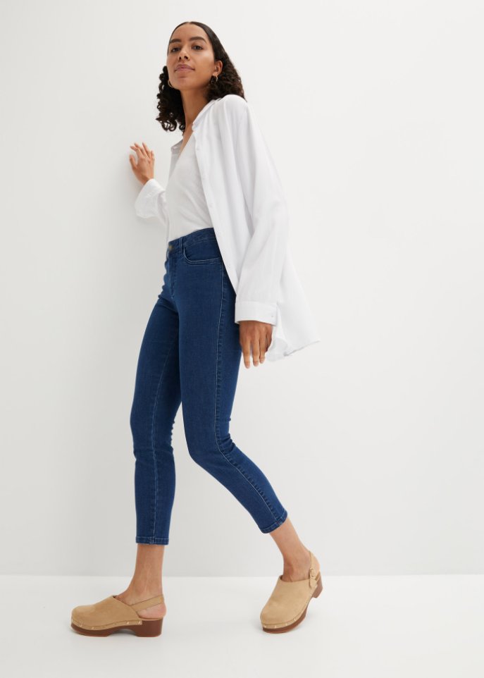 Stretch-Jeans, Skinny, knöchelfrei