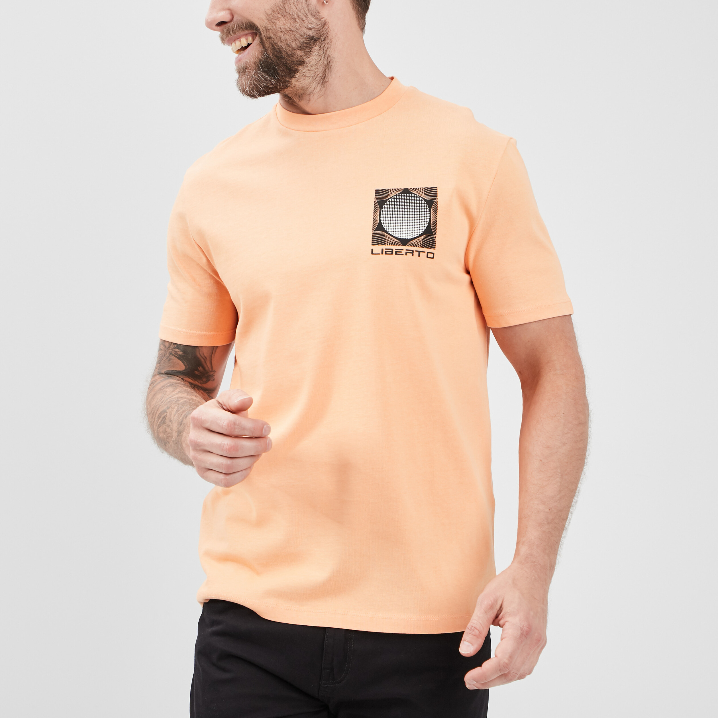 T-shirt Liberto orange homme | La Halle
