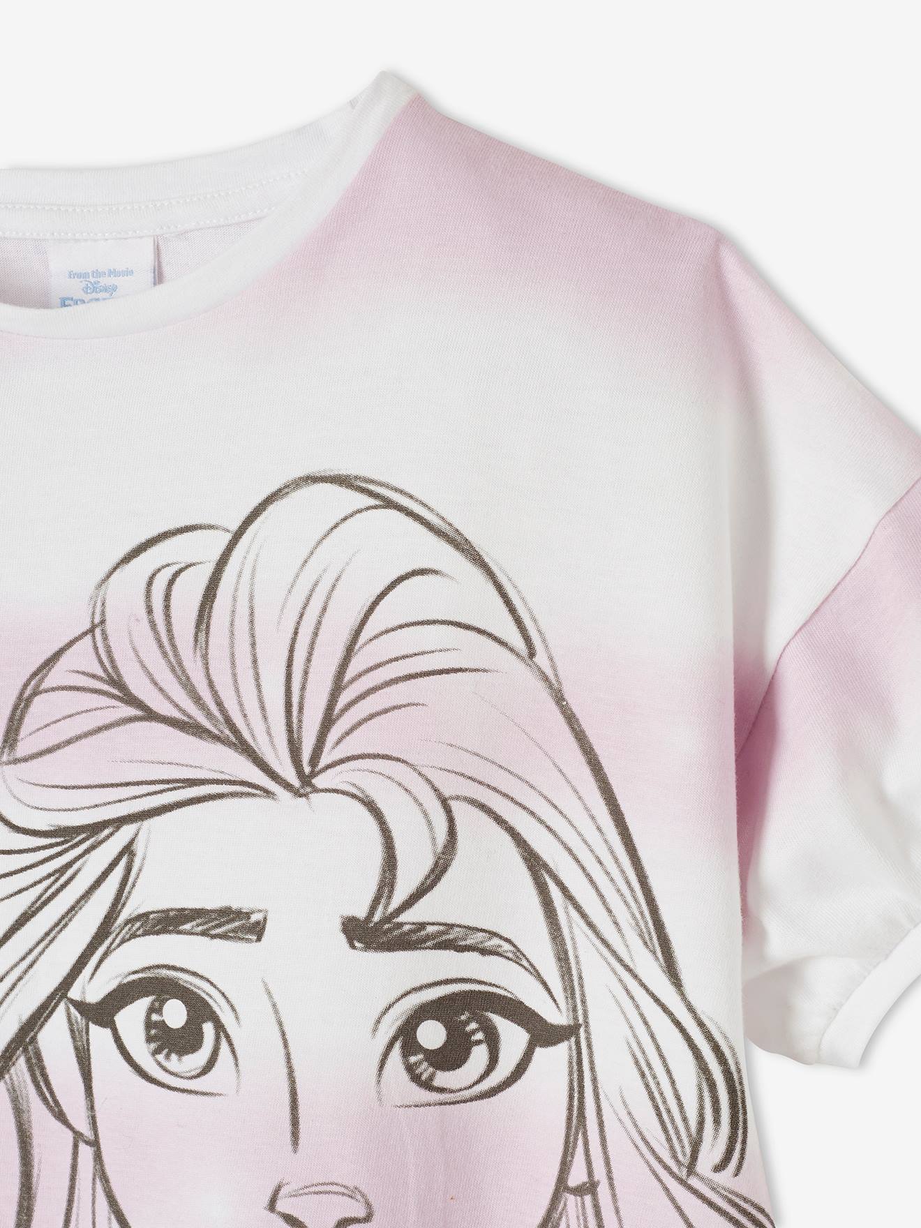 T-shirt fille DS® La Reines des Neiges 2 blanc imprimé