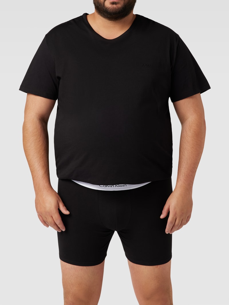 PLUS SIZE Trunks mit Logo-Bund im 3er-Pack in schwarz