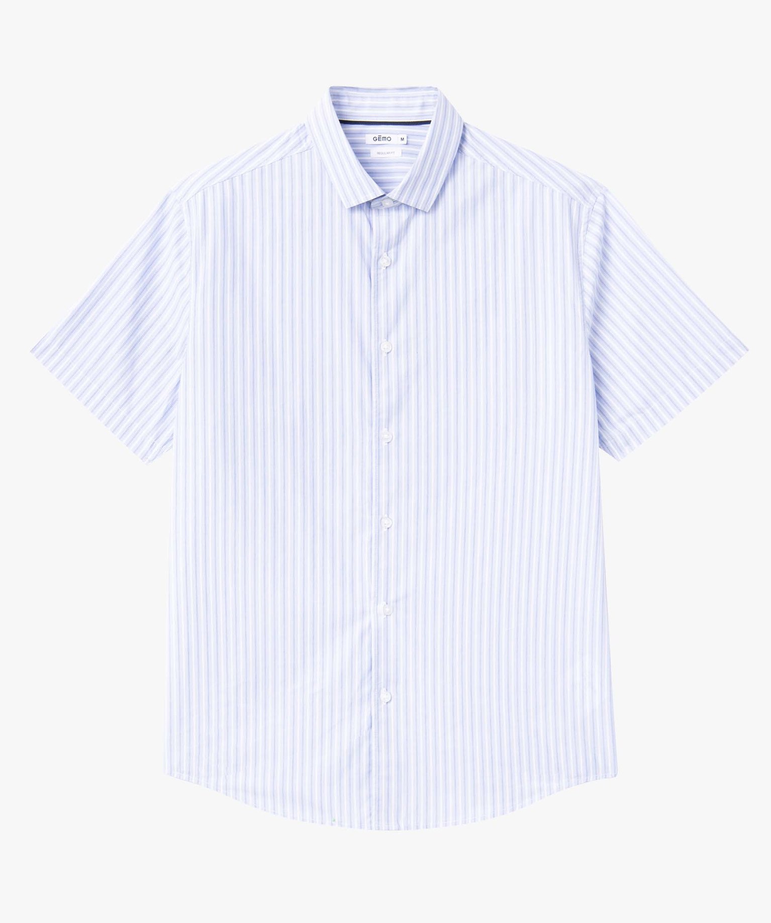 Chemise homme à manches courtes et rayures coupe droite raye | GEMO