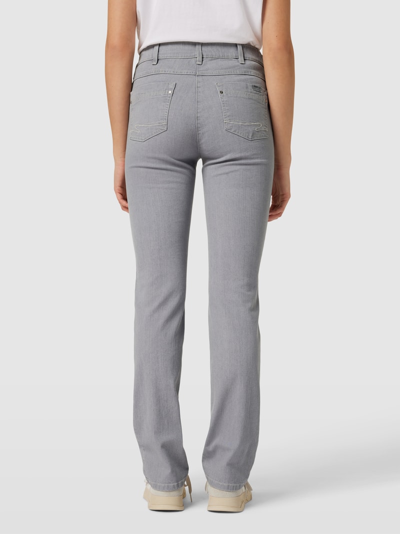 Jeans mit 5-Pocket-Design Modell 'CARLA' in hellgrau
