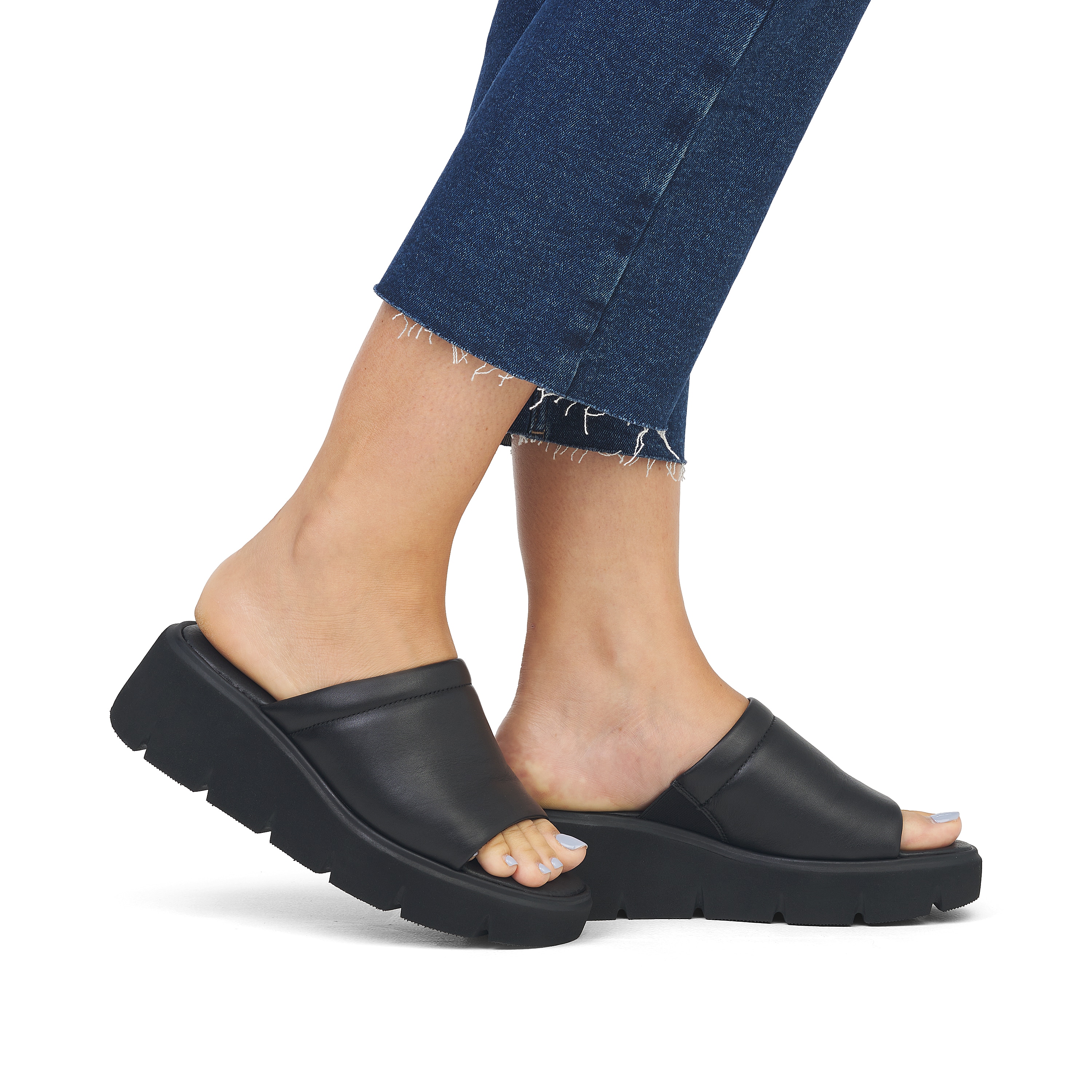 Rieker Damen Pantoletten deep black
