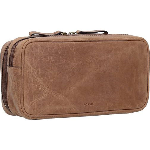 Fossil Travel Kulturbeutel Leder 23 cm