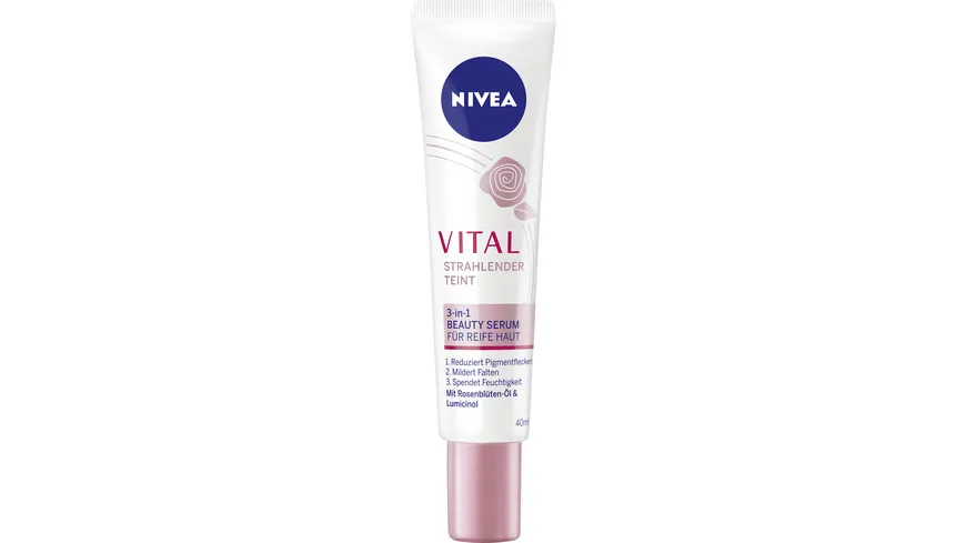 NIVEA VITAL Strahlender Teint 3in1 Beauty Serum für Reife Haut 40 ml