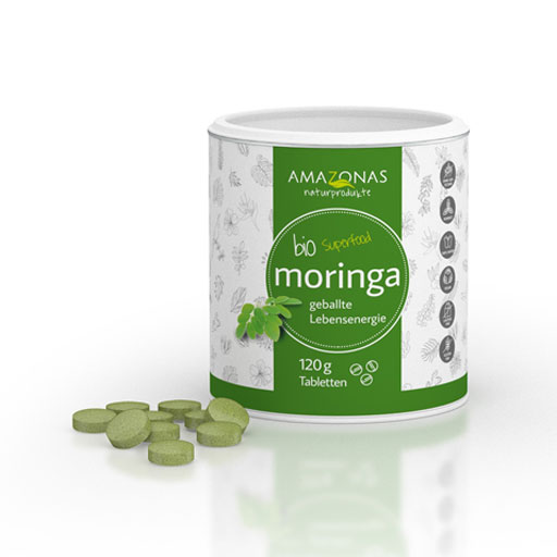 MORINGA 100% Bio Tabletten a 400 mg pur  120 g  Tabletten