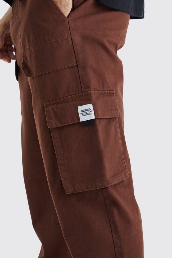 Lockere Cargo-Hose mit elastischem Bund und Schnalle