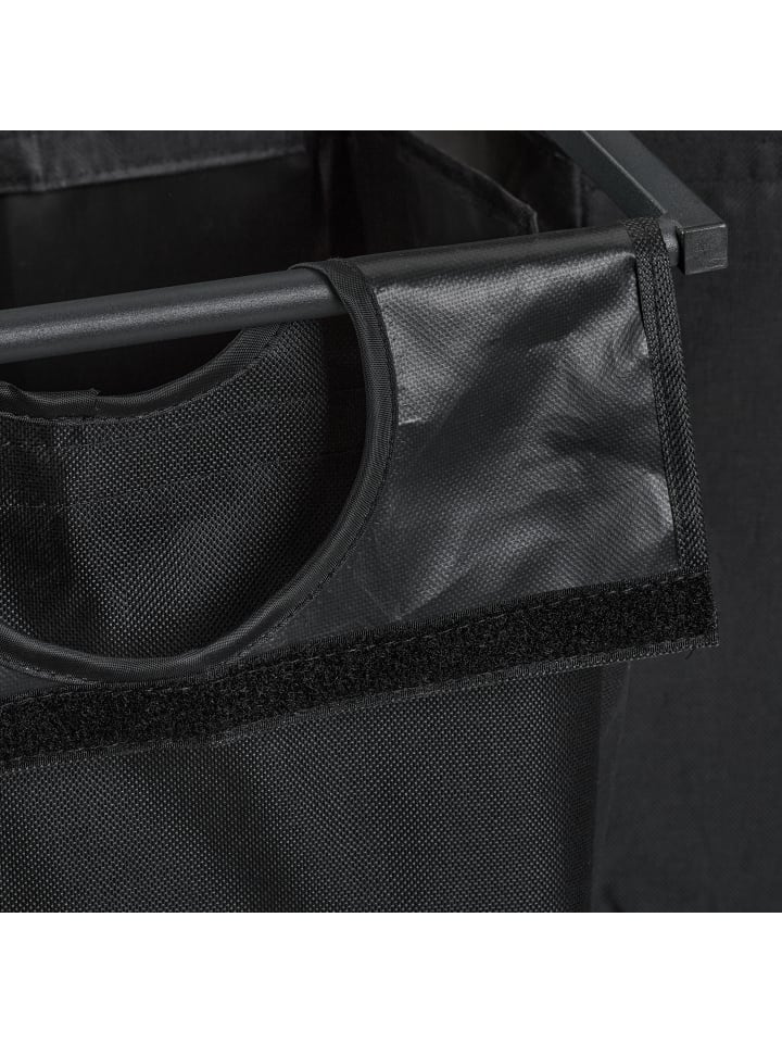 relaxdays Wäschekorbregal in Schwarz/ Braun - (B)73 x (H)72 x (T)33 cm günstig kaufen onesize