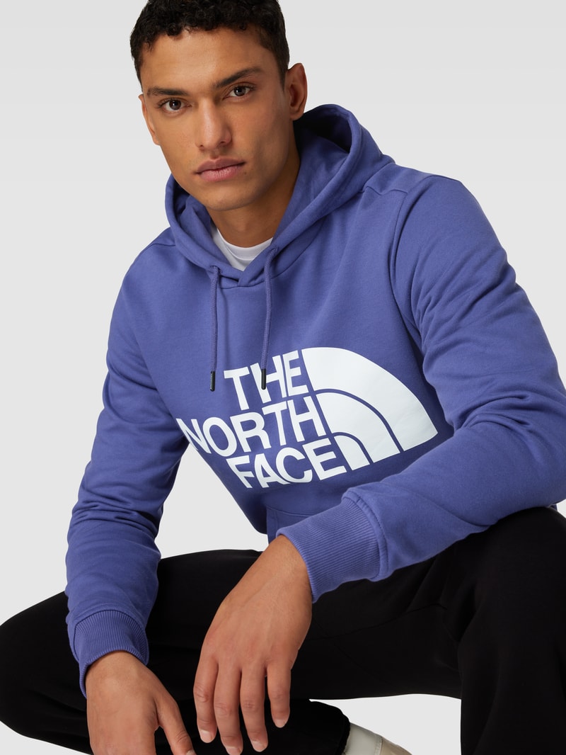 Hoodie mit Logo-Print Modell 'STANDARD' in blau