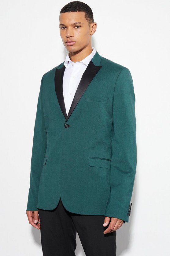Tall einreihige Skinny Smoking-Anzugjacke