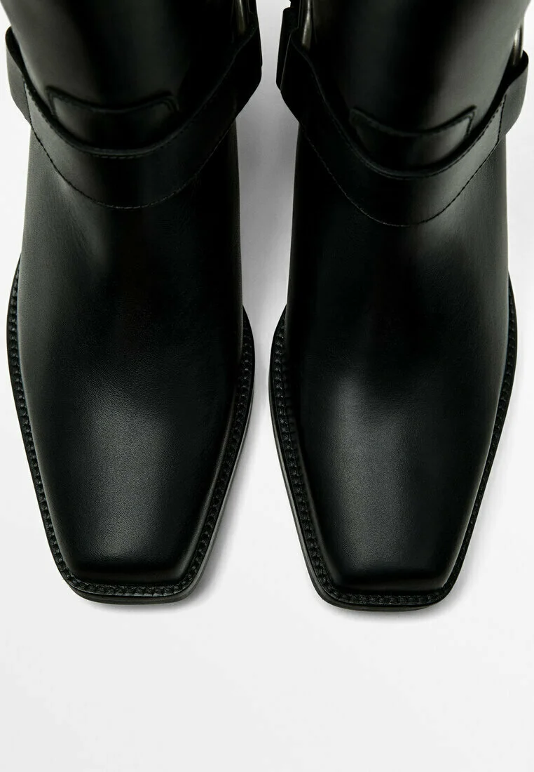 Massimo Dutti CON CORDÓN LATERAL - Botas altas
