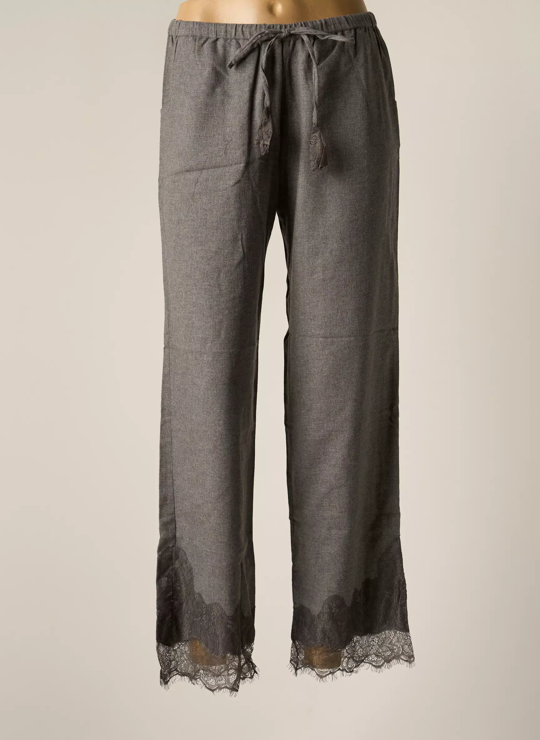 By Sophie Pantalons Droits Femme couleur gris