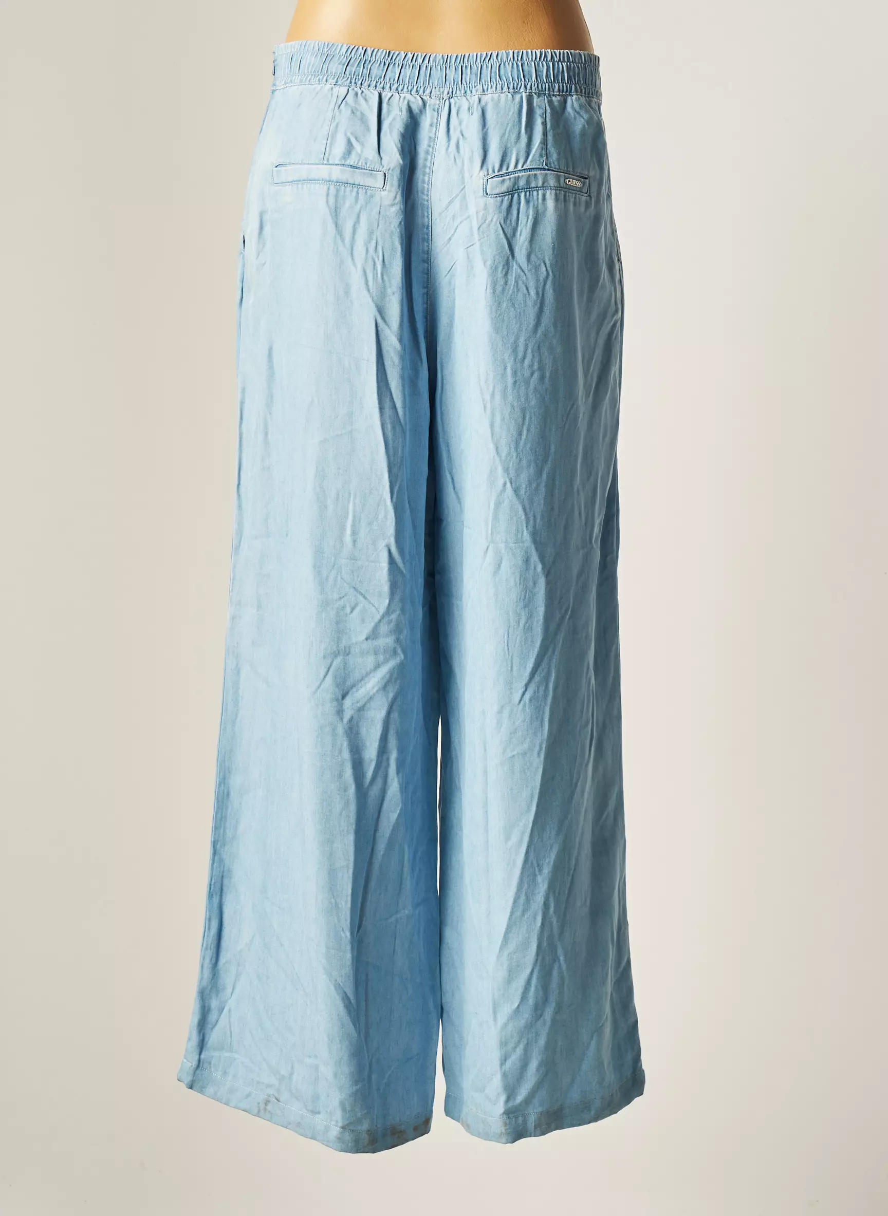 Guess Pantalons Larges Femme couleur bleu