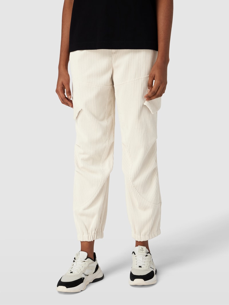 Cargohose aus Cord mit elastischem Bund Modell 'OSAKA' in offwhite