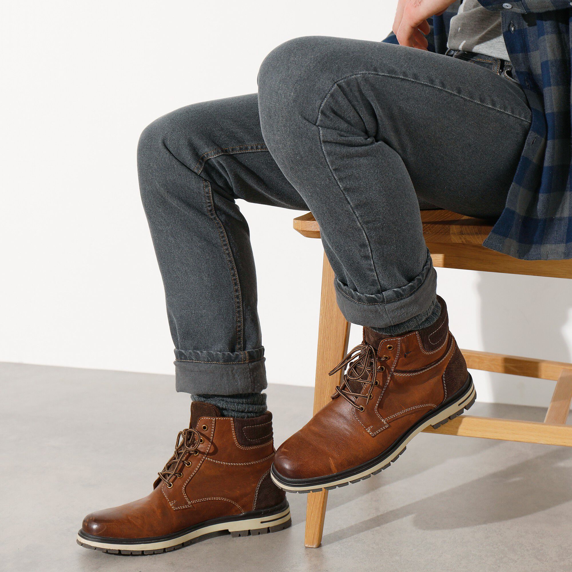 Jean droit 5 poches doublé flanelle chaude