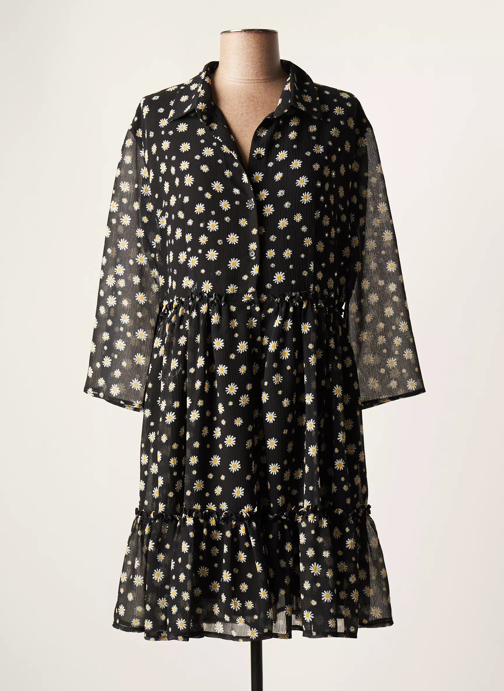 Fuego Woman Robes Courtes Femme couleur noir