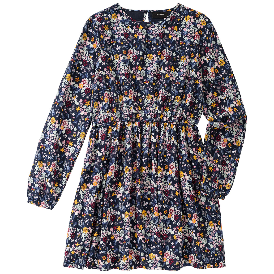 Mädchen Kleid mit floralem Allover-Print