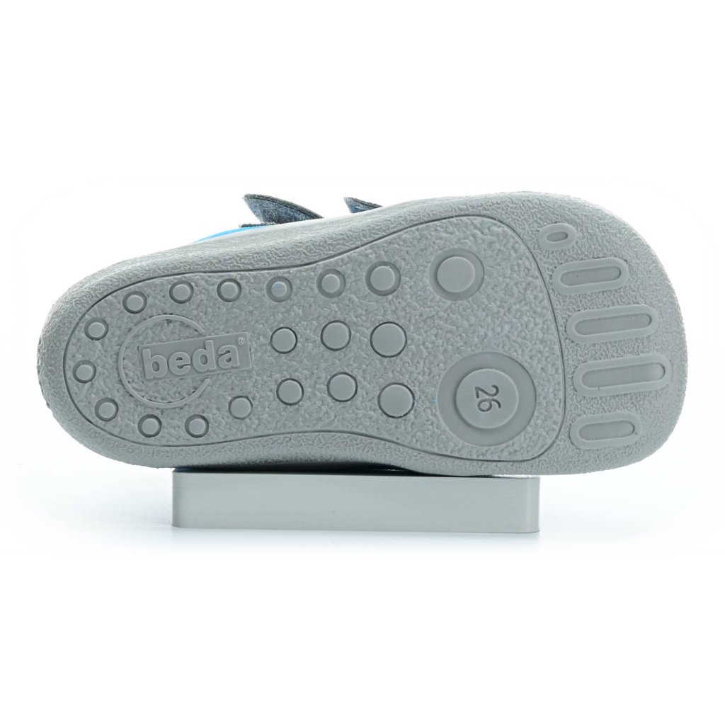 Beda Tom mit Membran Neu (BF 0001/W/M/) blaue Barfuß-Stiefeletten