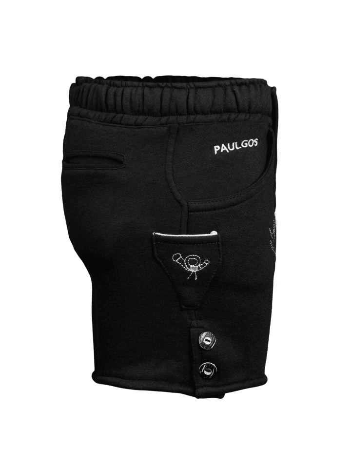 PAULGOS Kinder Jogginghose Design Trachten Lederhose Bermuda Shorts Kurz JOK-KK2 in Schwarz günstig kaufen