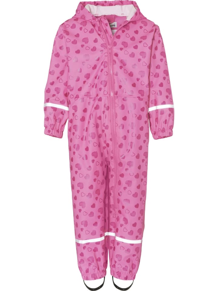 Playshoes Regen-Overall Herzchen allover in Pink günstig kaufen