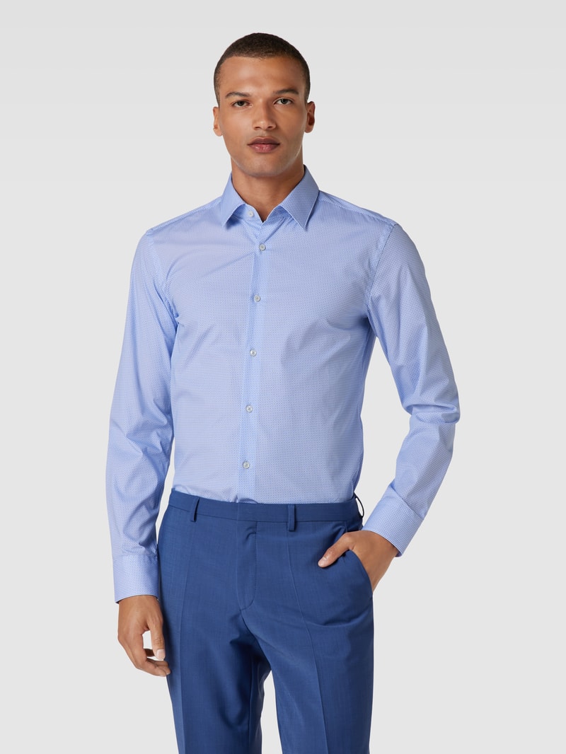 Slim Fit Business-Hemd mit Kentkragen Modell 'HANK' in bleu