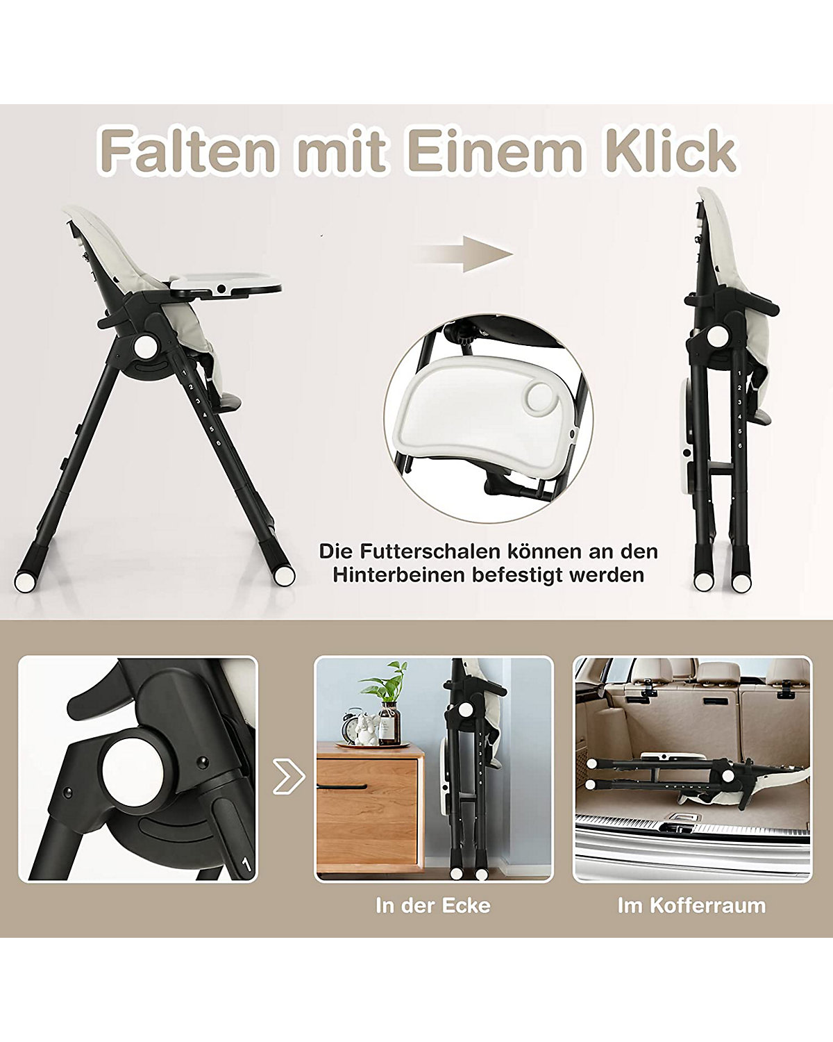 Babyhochstuhl Höhenverstellbar 6-36 Monate