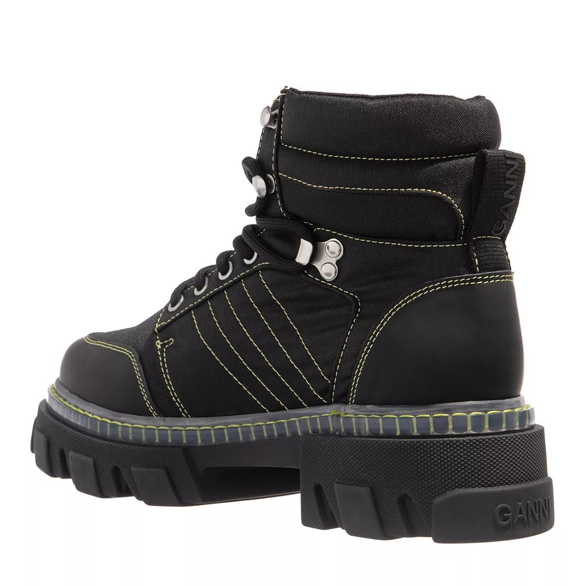 GANNI Stiefeletten schwarz Schnürstiefel