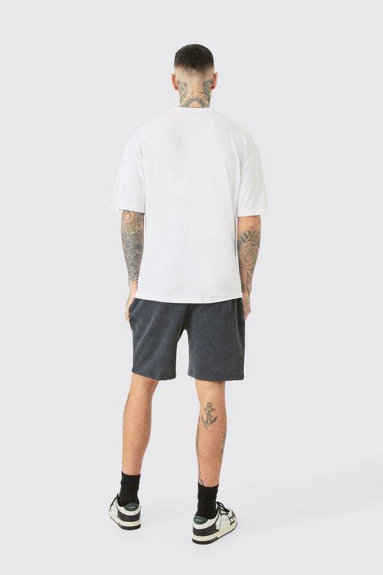 Tall weißes T-Shirt mit Renaissance Print