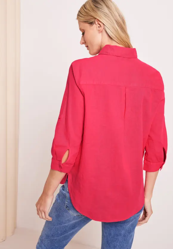 CECIL Unifarbene Leinenmix Bluse