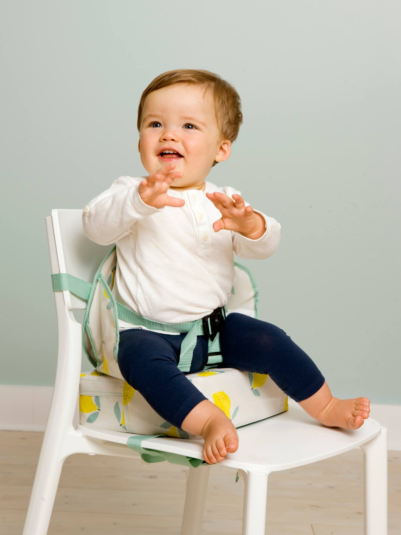Little big friends Kinder Stuhl-Sitzerhöhung EASY UP BABYTOLOVE - dunkelblau gestreift