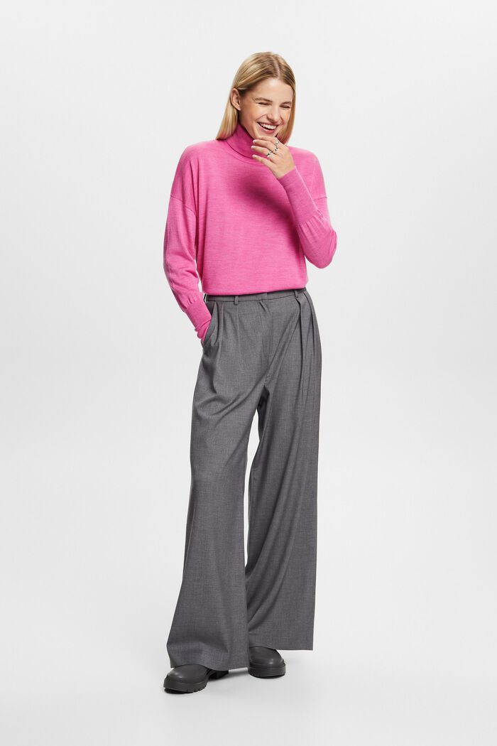 Oversize Rollkragenpullover aus Wolle