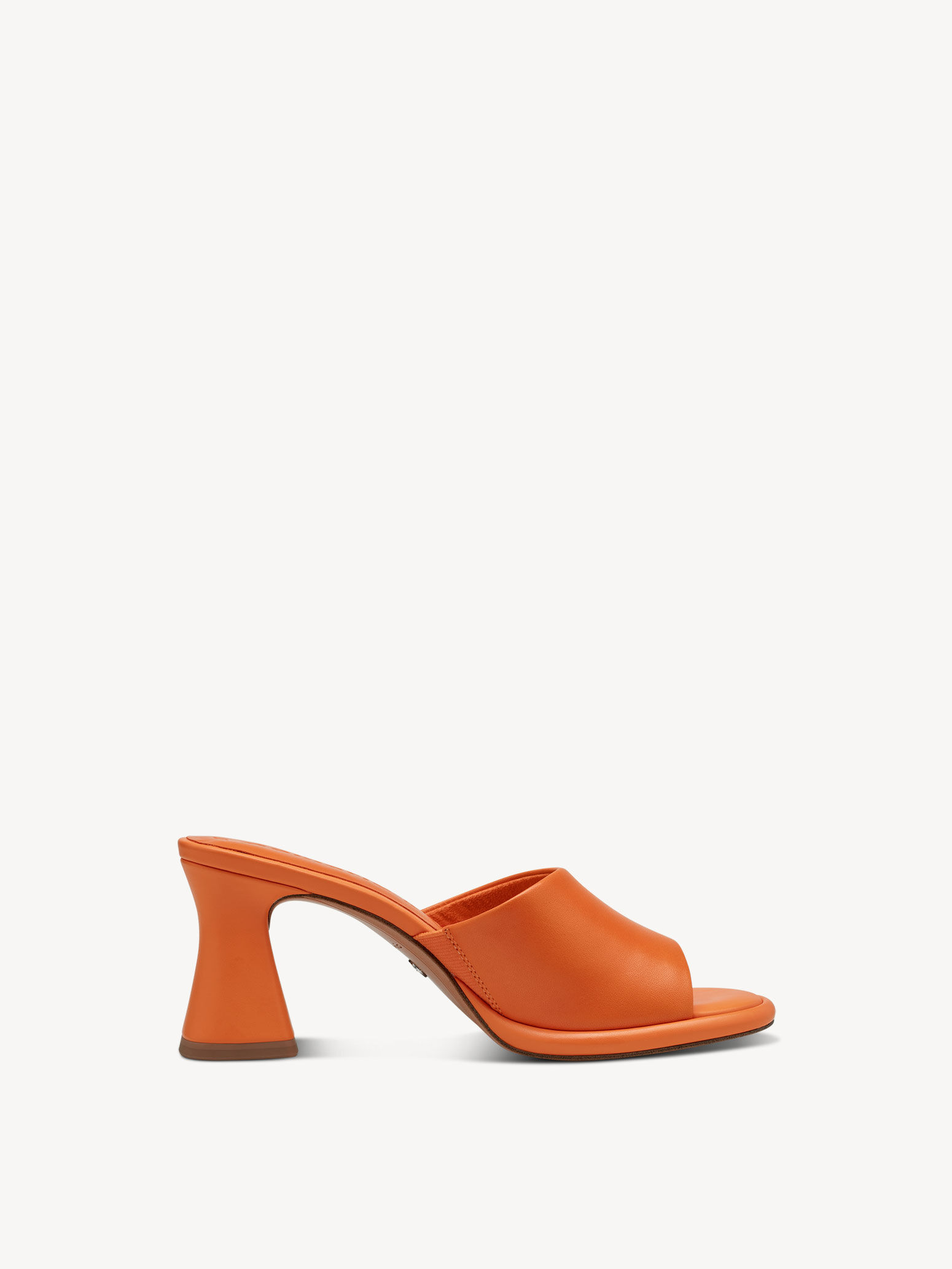 Mule en cuir - orange